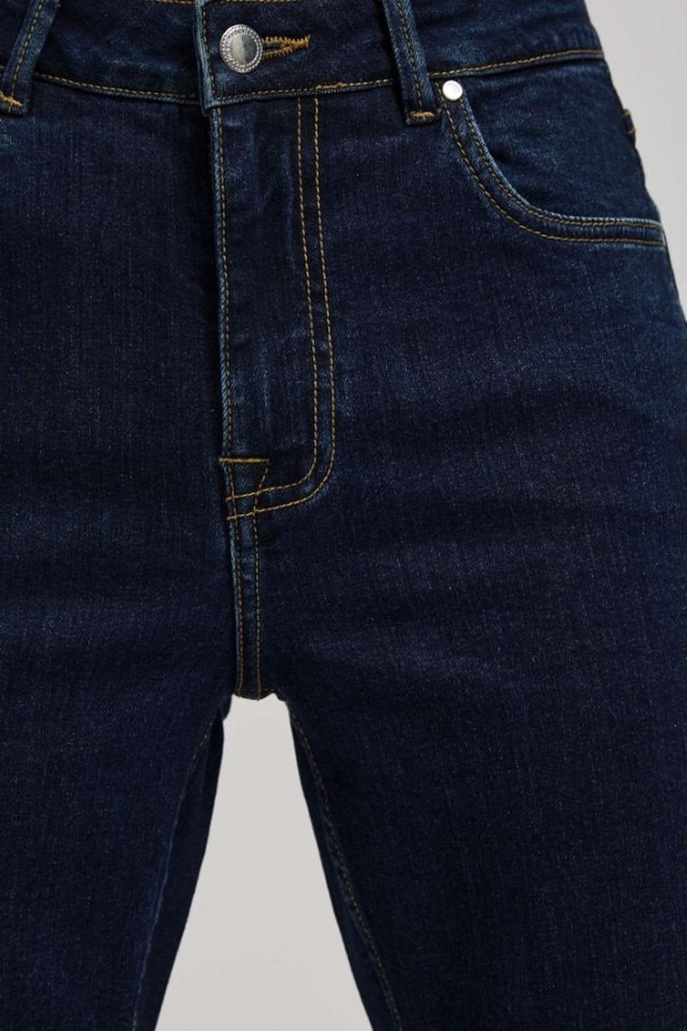 Spodnie jeansowe damskie, granatowe, Moodo