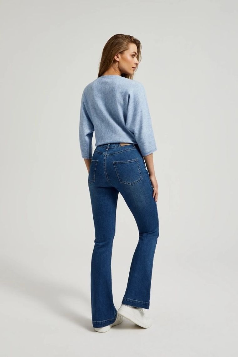 Spodnie jeansowe damskie, granatowe, Moodo