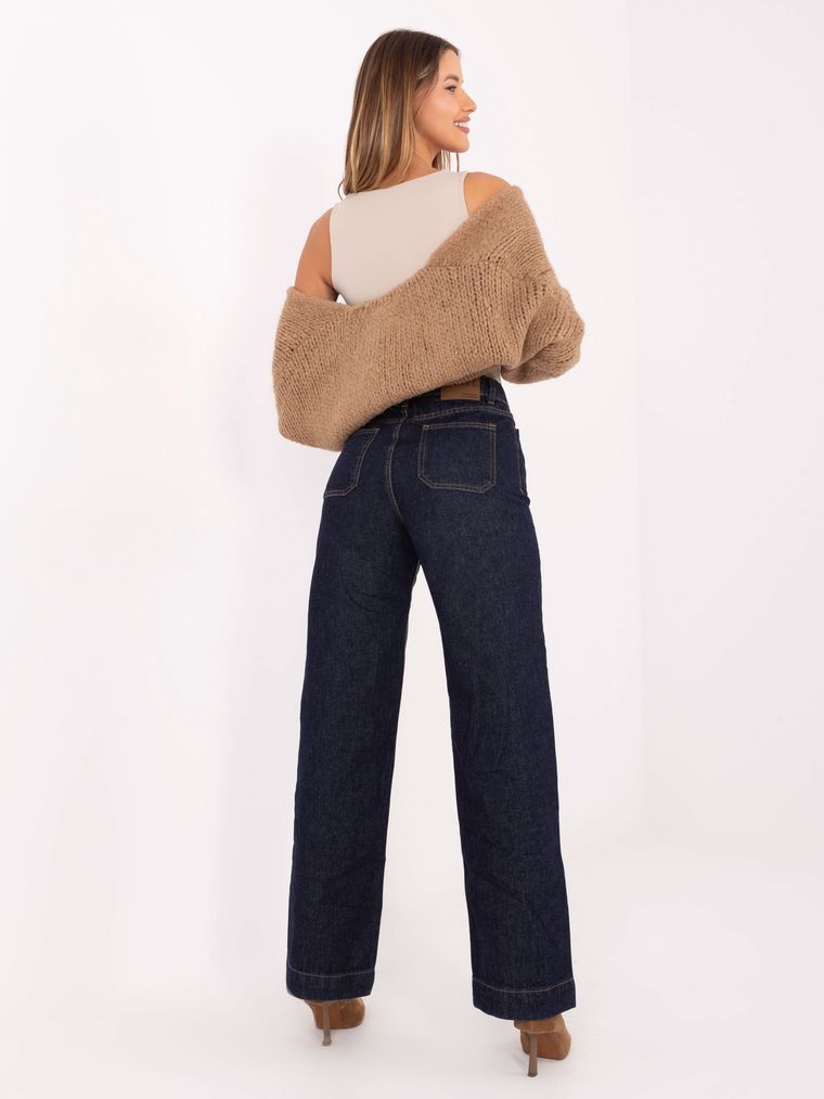 Spodnie jeansowe damskie, granatowe, Sublevel