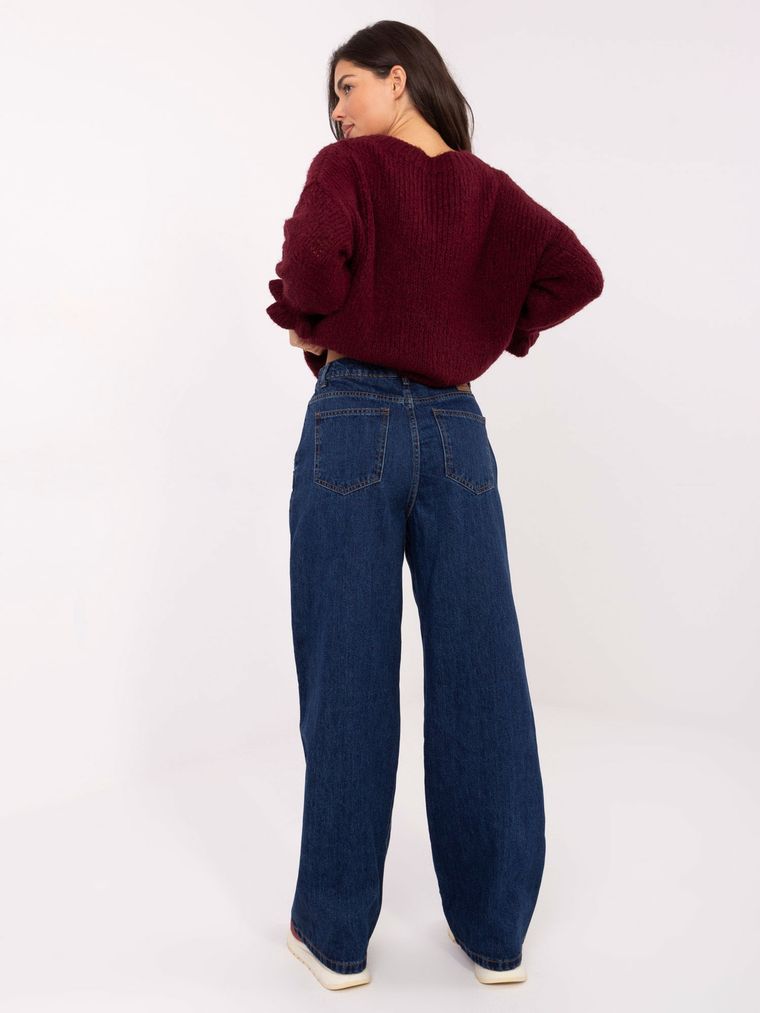 Spodnie jeansowe damskie, granatowe, Sublevel