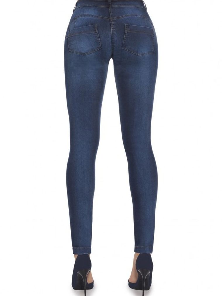 Spodnie jeansowe damskie, niebieskie, Bas Bleu