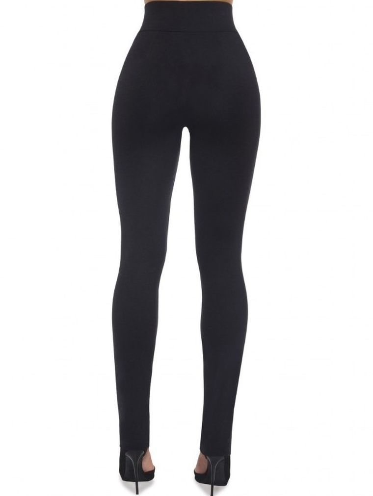 Spodnie materiałowe damskie, czarne, Bas Bleu