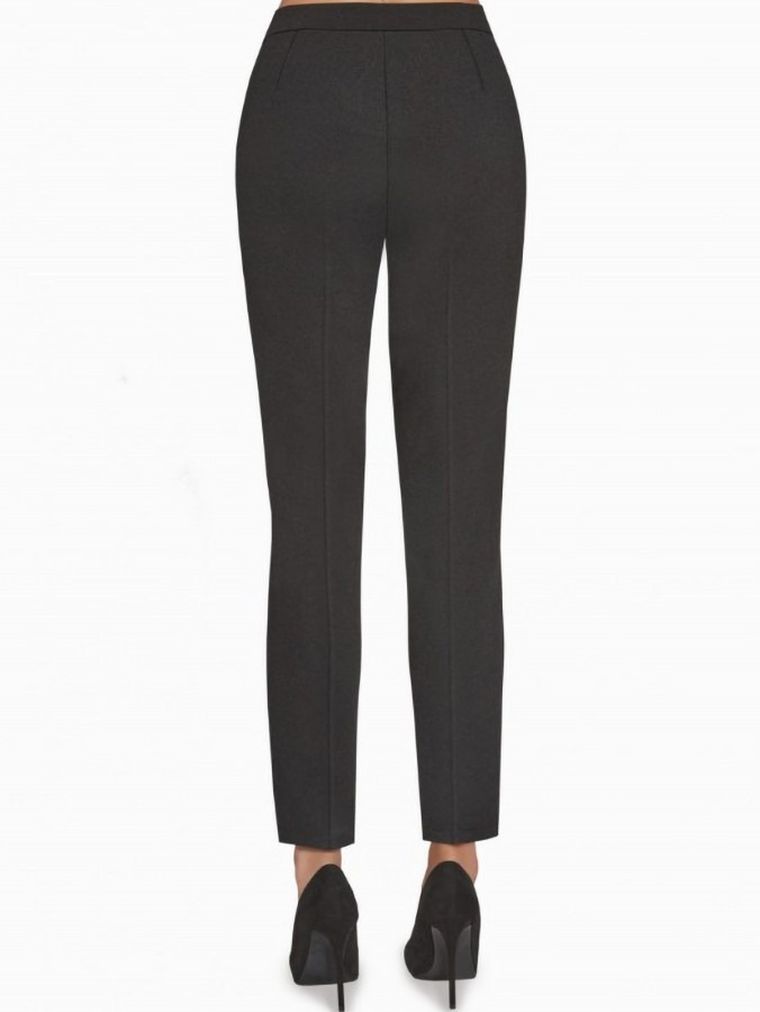 Spodnie materiałowe damskie, czarne, Bas Bleu