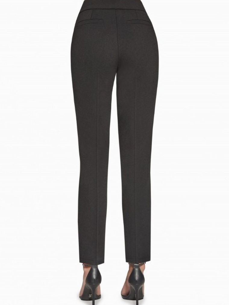 Spodnie materiałowe damskie, czarne, Bas Bleu