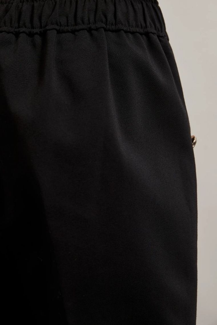 Spodnie materiałowe damskie, czarne, Moodo