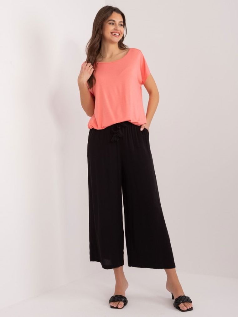 Spodnie materiałowe damskie, czarne, Sublevel