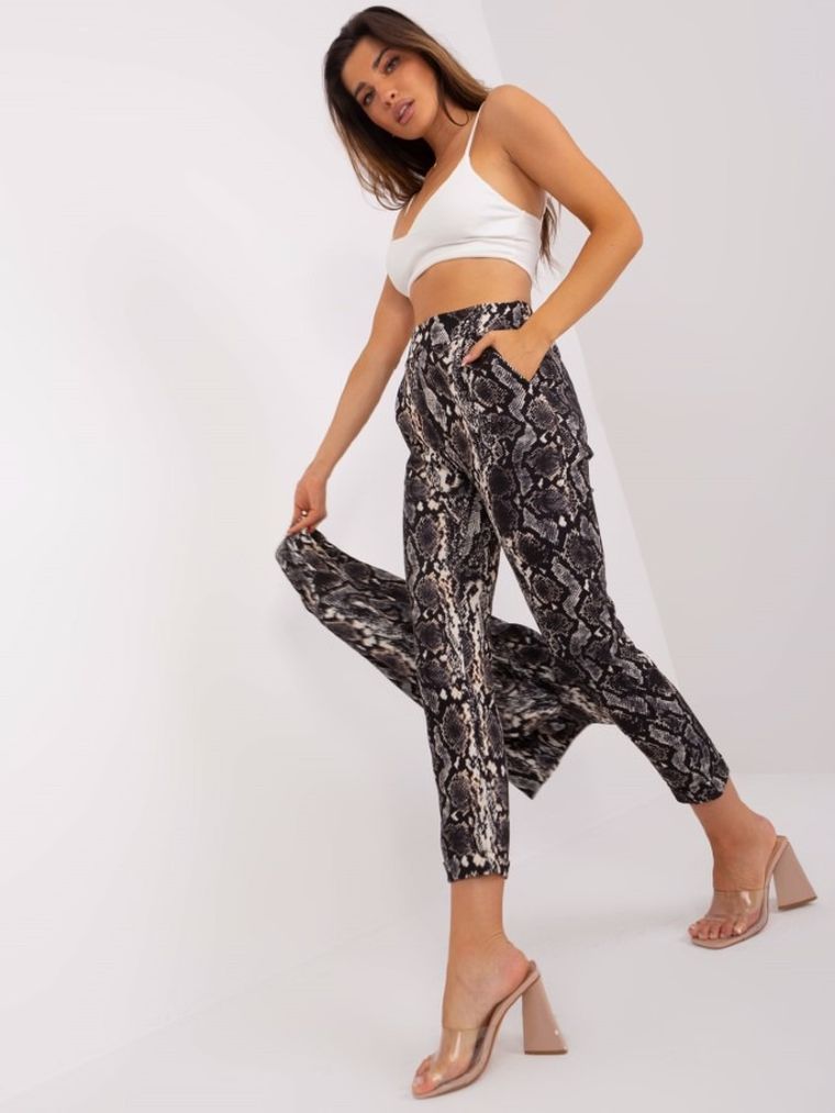 Spodnie materiałowe damskie, mix, Italy Moda