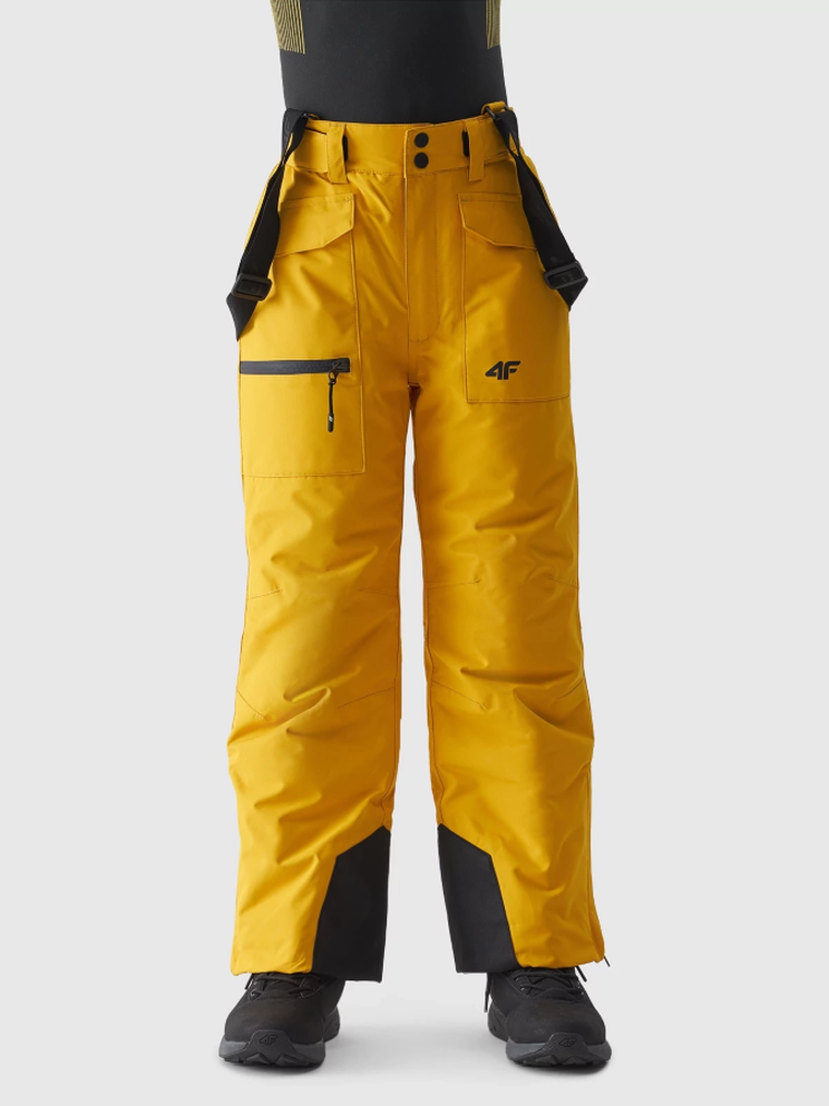 Spodnie narciarskie chłopięce, żółte, 4F
