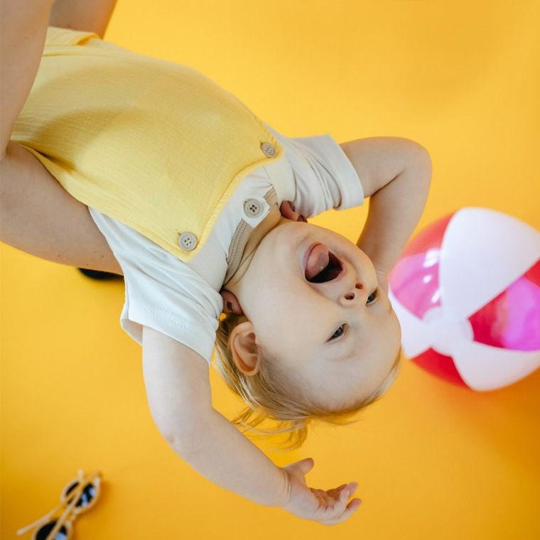 Spodnie ogrodniczki chłopięce, żółte, Eevi