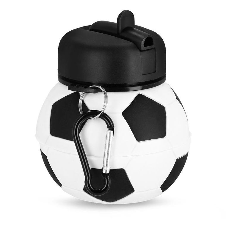 Spokey, Cort, składana silikonowa butelka, piłka nożna