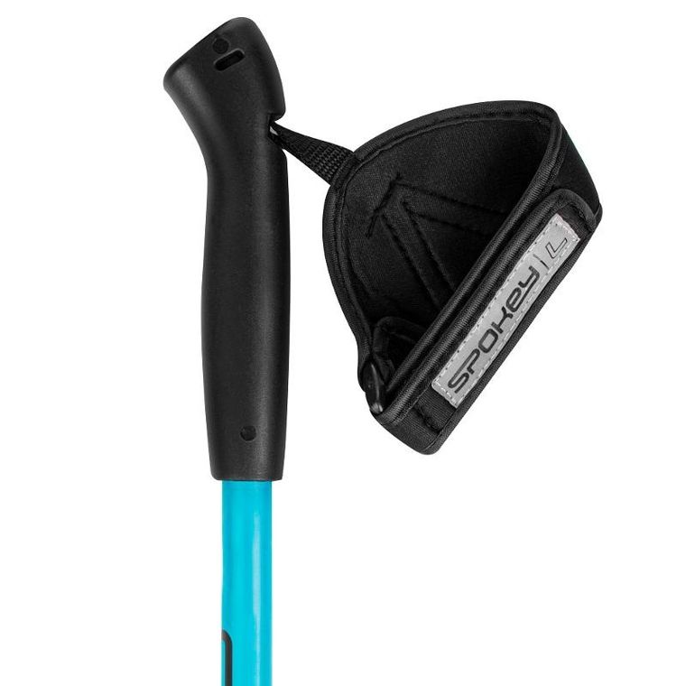 Spokey, Meadow, kije nordic walking, czarno-niebieskie, 105-135 cm