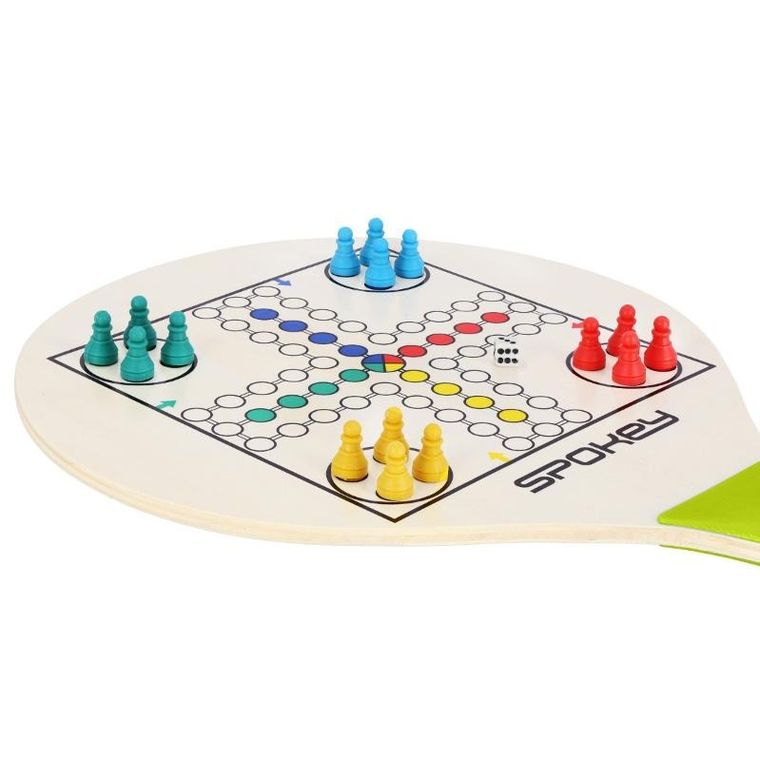 Spokey, Woo-Bad Game, rakietki do badmintona plażowego z grami (szachy i chińczyk)