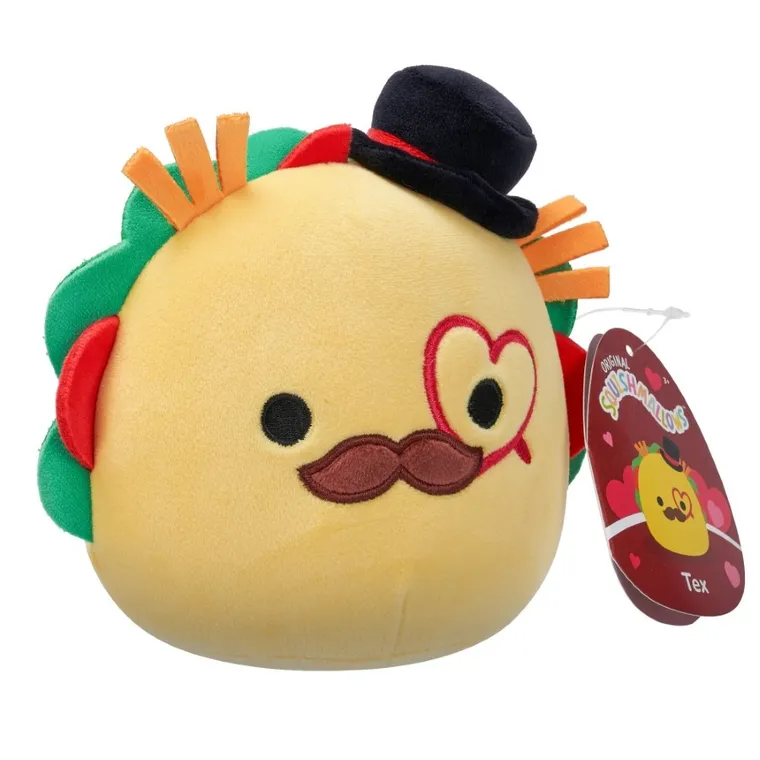 Squishmallows, Little Plush, Tex, żółte taco w meloniku, maskotka, 19 cm