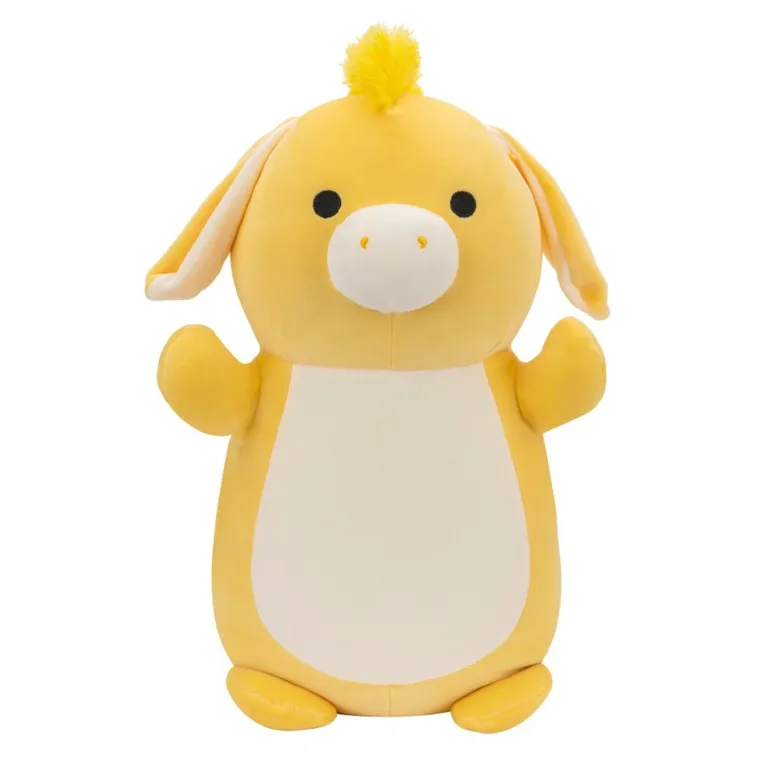 Squishmallows, Medium Plush, Hugmees, Gavyn Yellow Donkey, żółty osiołek, maskotka, 25 cm