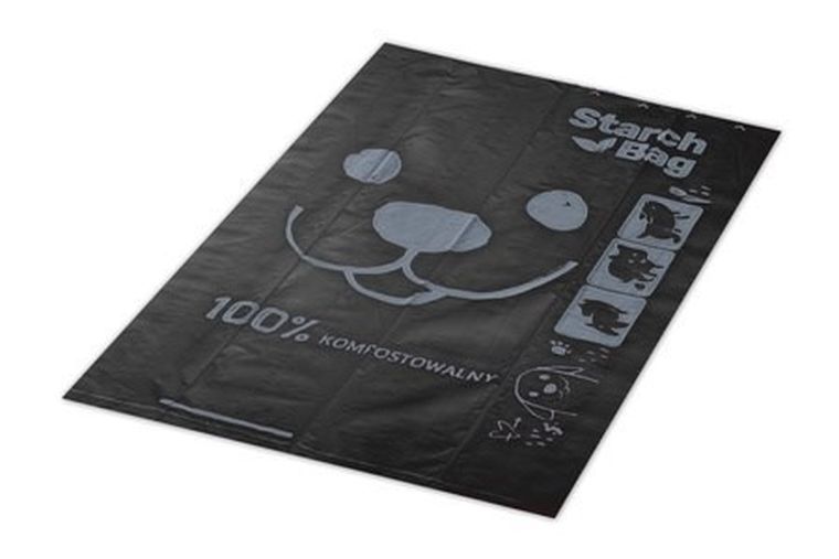 Starch Bag, BIOworki, worki na śmieci, czarne, 8 rolek x 15 szt.