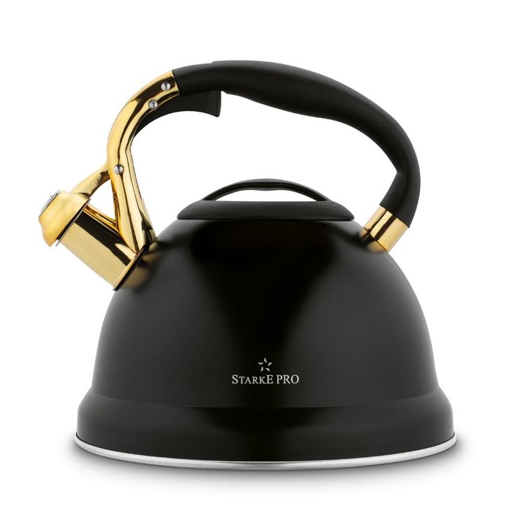 Starke Pro, Asteria II, czajnik 3l, czarny mat + złote elementy, indukcja