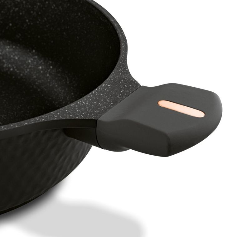 Starke Pro, Texture Grey, zestaw garnków z pokrywką i patelnia, 10 elementów