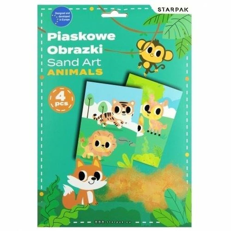 Starpak, Animals, piaskowe obrazki, zestaw kreatywny