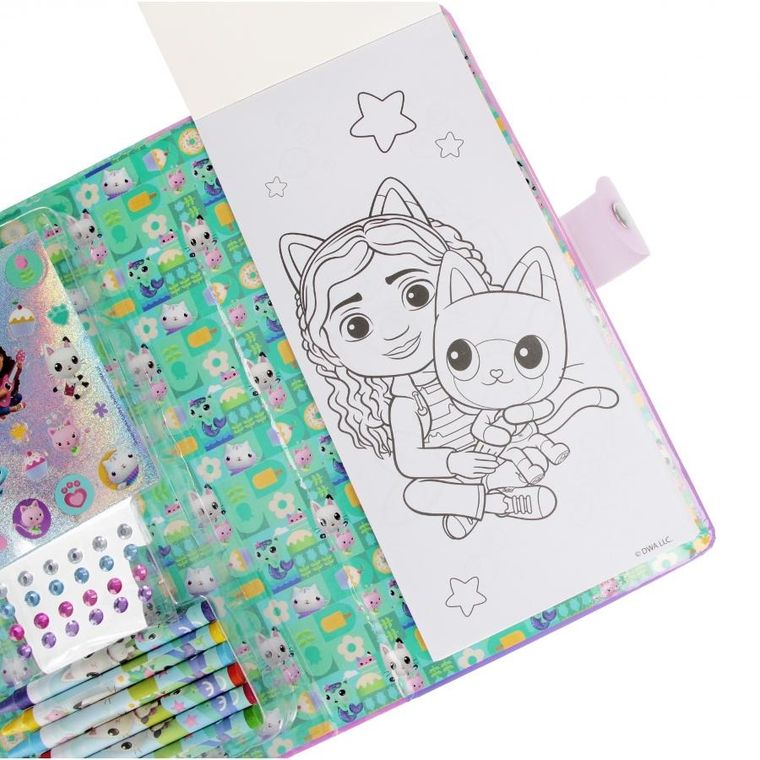 Starpak, Koci Domek Gabi, zestaw kreatywny: kolorowanka, naklejki, kredki, diamenciki