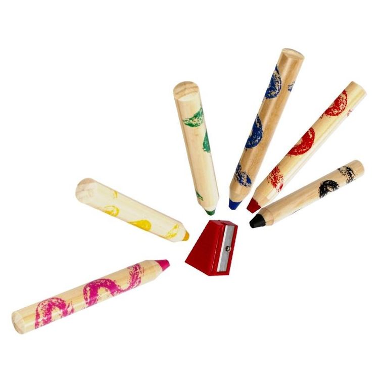 Starpak, kredki ołówkowe Jumbo 6 kolorów, temperówka