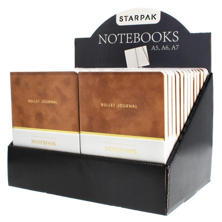 Starpak, notes A5, 80 kartek, karmelowy zamszowy, 1 szt.