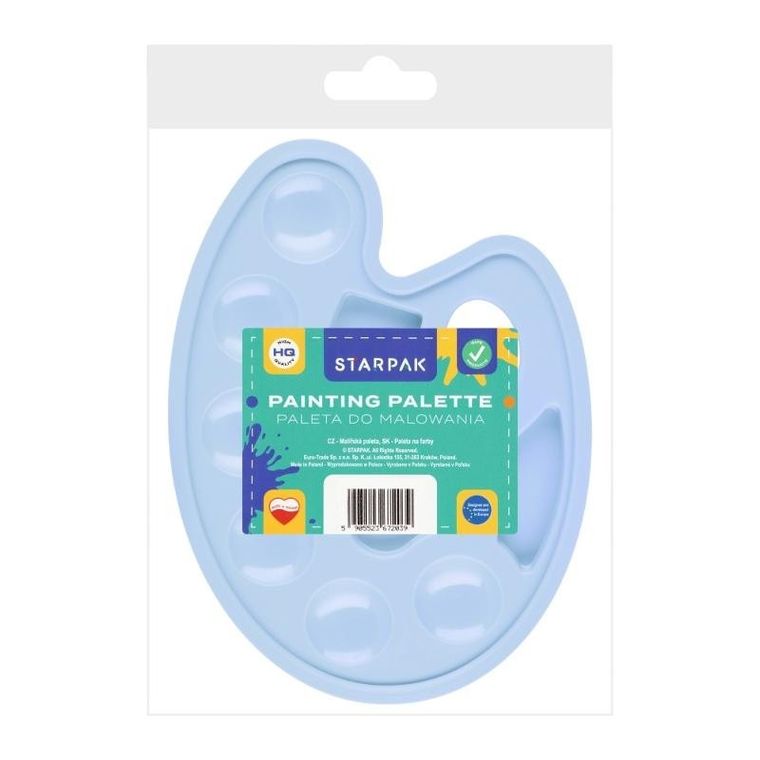 Starpak, paleta do farb, owalna, pastelowa niebieska