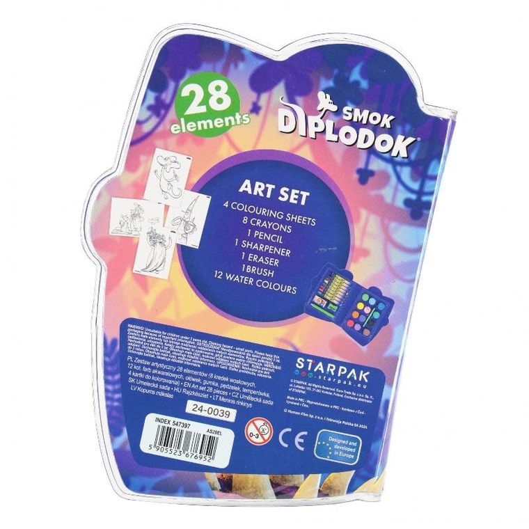 Starpak, Smok Diplodok, zestaw artystyczny, 28 elementów