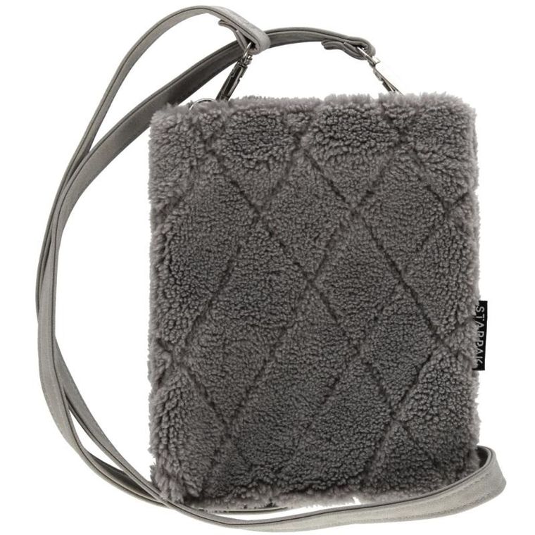 Starpak, torebka pluszowa, szara