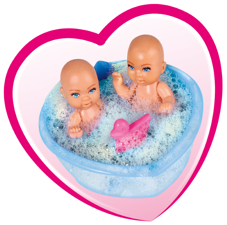 Steffi Love, lalka w bliźniaczej ciąży, 2 bobasy, zestaw z akcesoriami