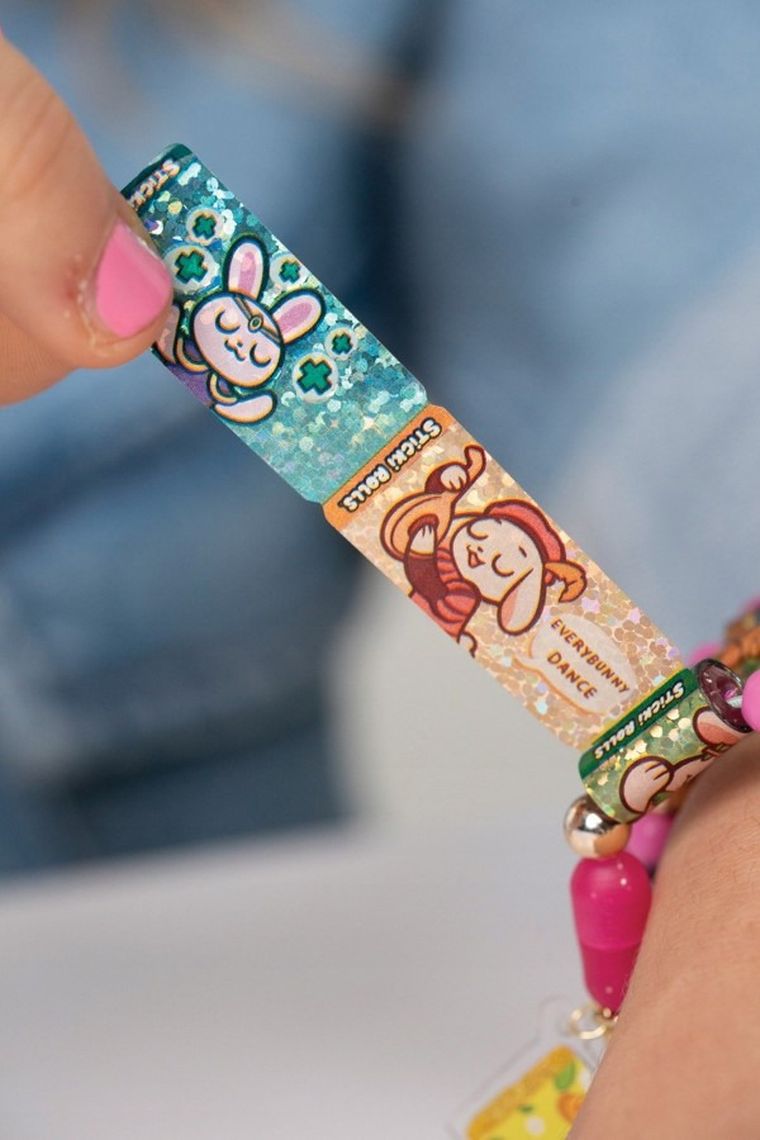 Sticki Rolls, Bransoletki z rolkami, bransoletka z naklejkami, 70 szt.