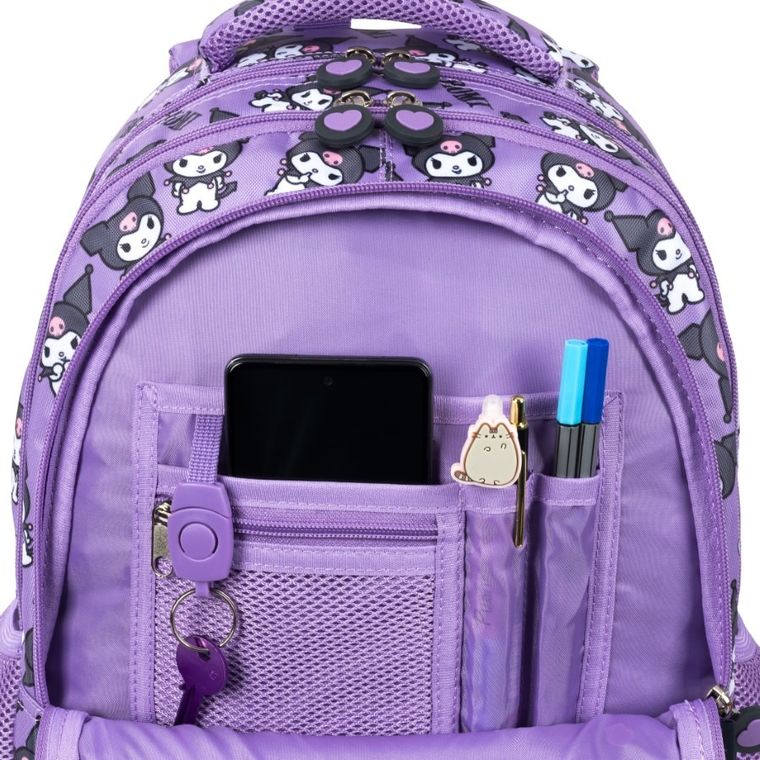 St.Majewski, Kuromi, plecak szkolny, 4-komorowy, Violet
