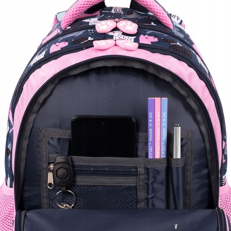 St.Majewski, plecak szkolny, 4-komorowy, Hello Dog