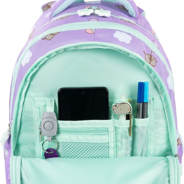 St.Majewski, Pusheen, plecak szkolny, 4-komorowy, Violet