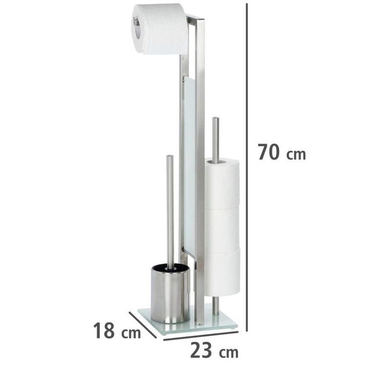 Stojak na papier toaletowy i szczotkę do WC, Rivalta 3w1