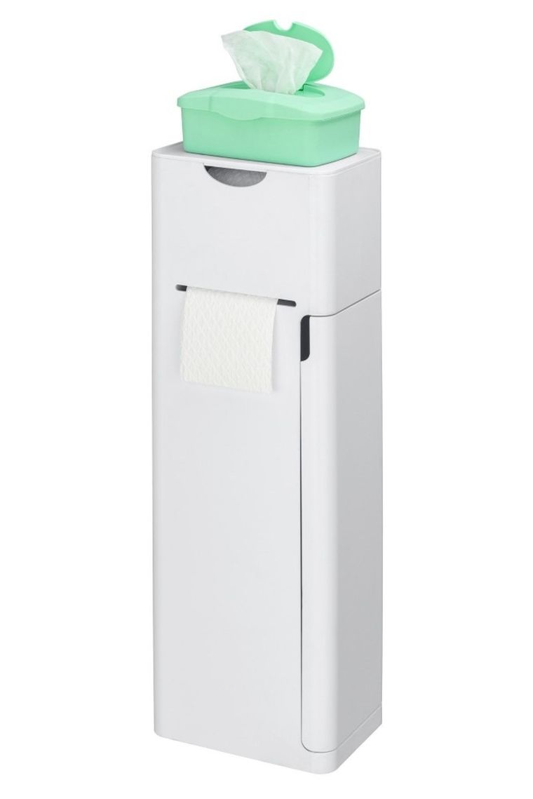 Stojak na papier toaletowy i szczotkę, Imon 6w1, biały