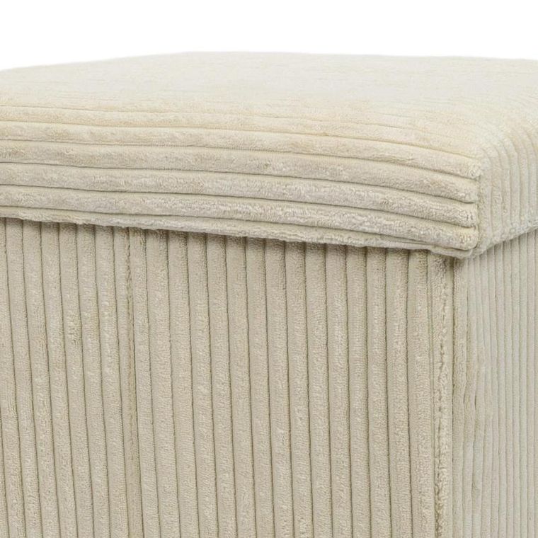 Storage Solutions, pufa ze schowkiem sztruksowa, Tobo, 38-38-38 cm