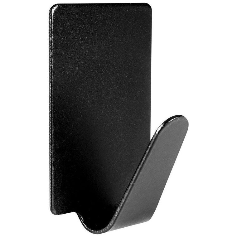 Storage Solutions, wieszak samoprzylepny, stalowy prostokąt, czarny, 6 szt., 3-2 cm