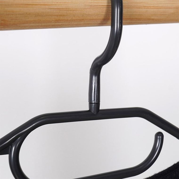 Storage Solutions, wieszaki na ubrania, czarne obrotowe, 10 szt.