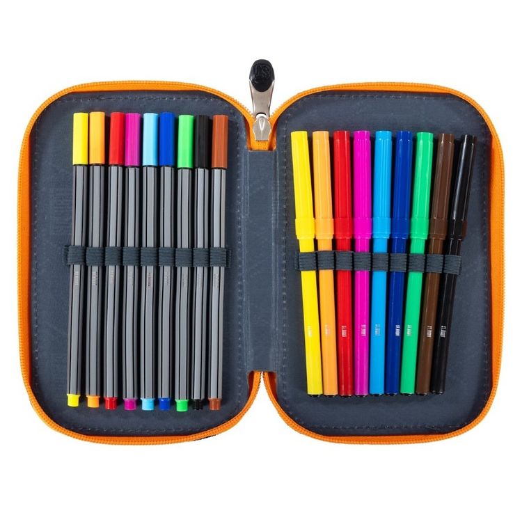 St.Right, piórnik rozkładany, potrójny, z wyposażeniem, Volcanic Moon