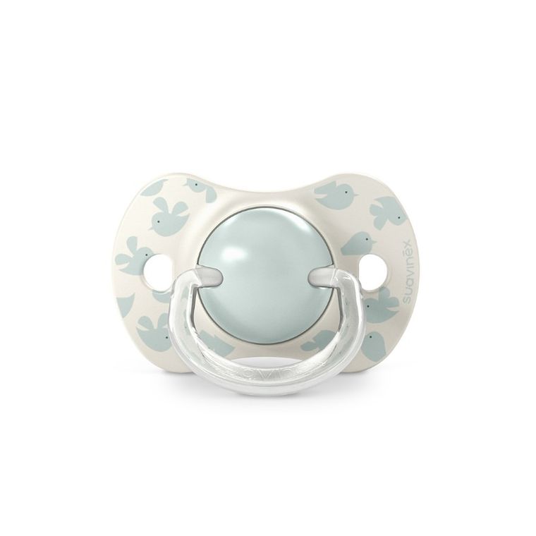 Suavinex, SX Pro, Birdies, smoczek fizjologiczny, miętowy, 6-18 m, 2 szt.