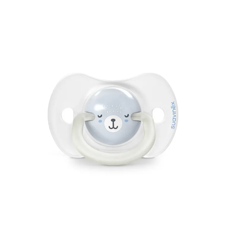 Suavinex, SX Pro, Wild & Free, smoczek fizjologiczny, niebieski, świecący, 0-6 m, 2 szt.