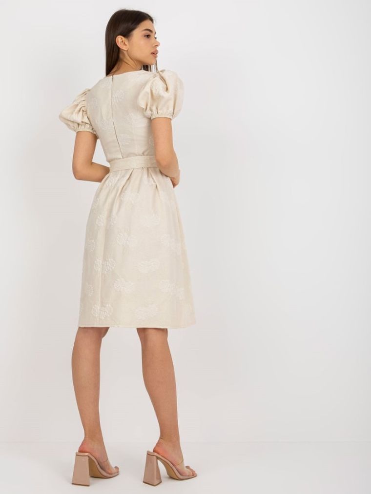 Sukienka damska, beżowa, Lakerta