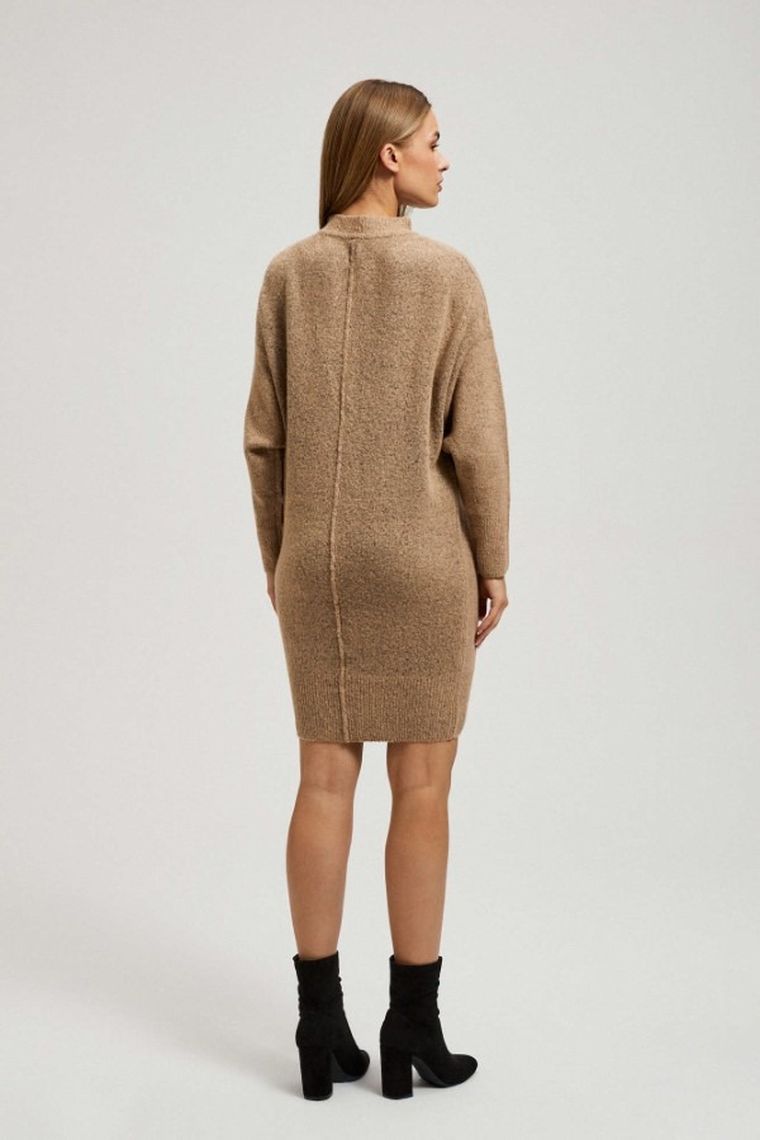 Sukienka damska, beżowa, Moodo