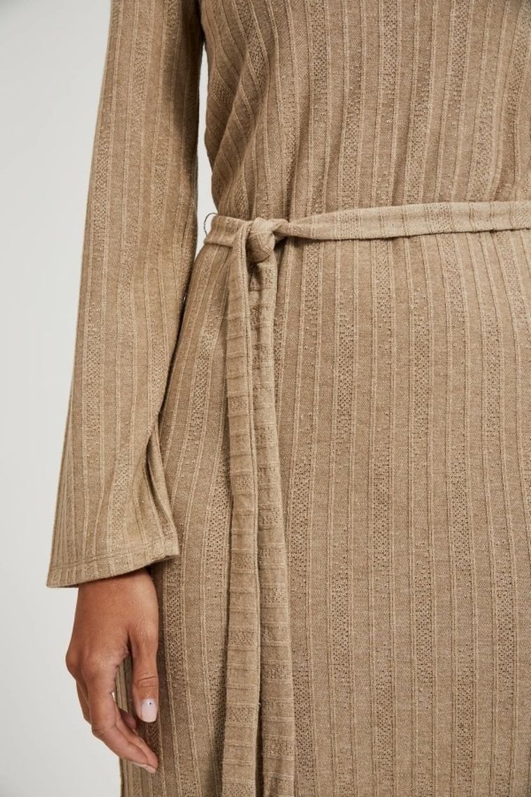 Sukienka damska, beżowa, Moodo