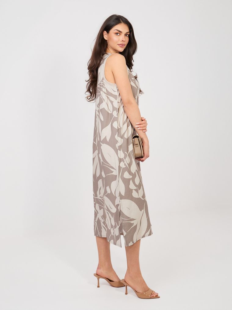Sukienka damska, beżowa, Sublevel