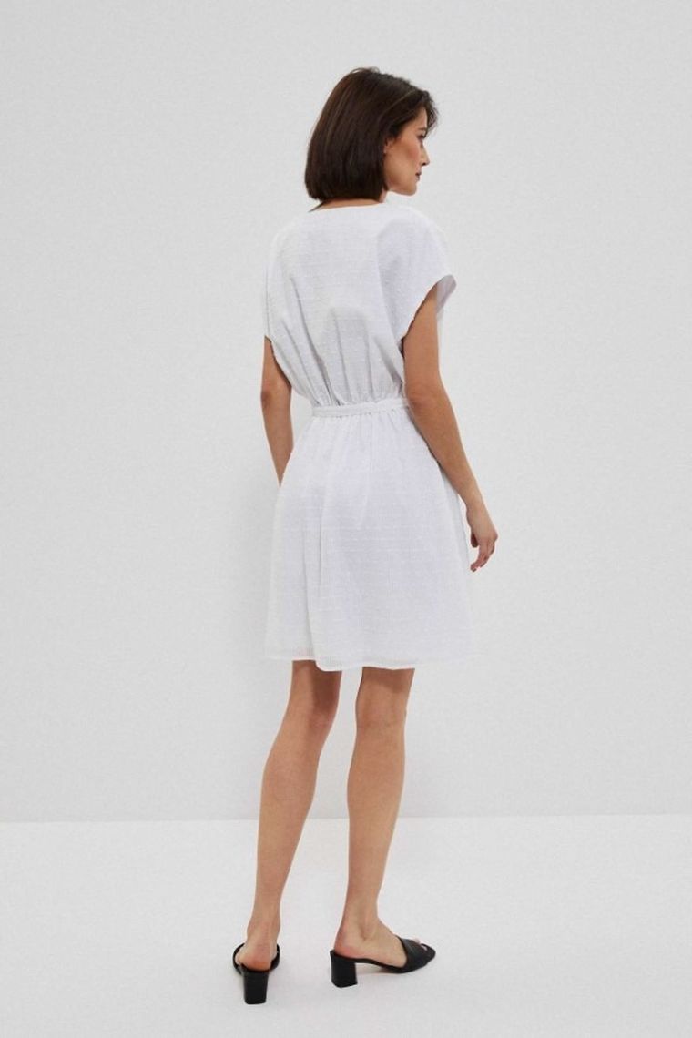 Sukienka damska, biała, Moodo