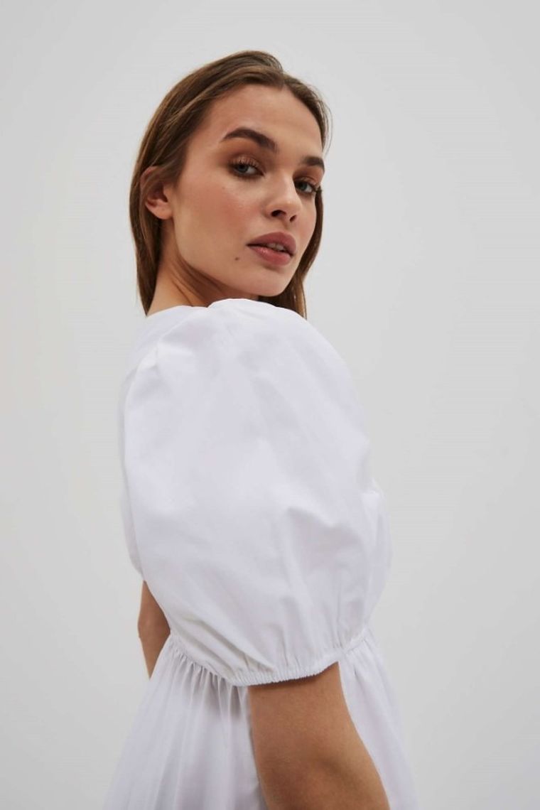 Sukienka damska, biała, Moodo