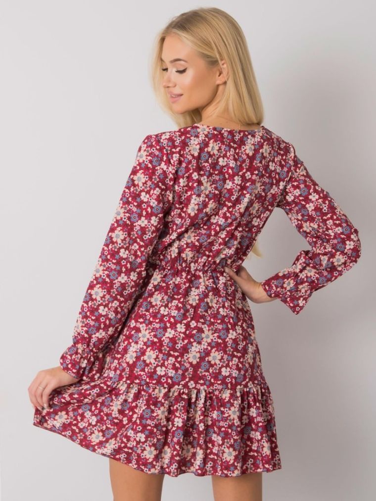 Sukienka damska, bordowa, Och Bella