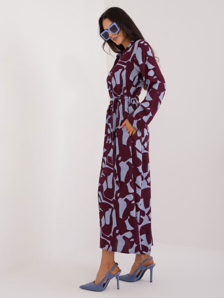 Sukienka damska, bordowa, Sublevel