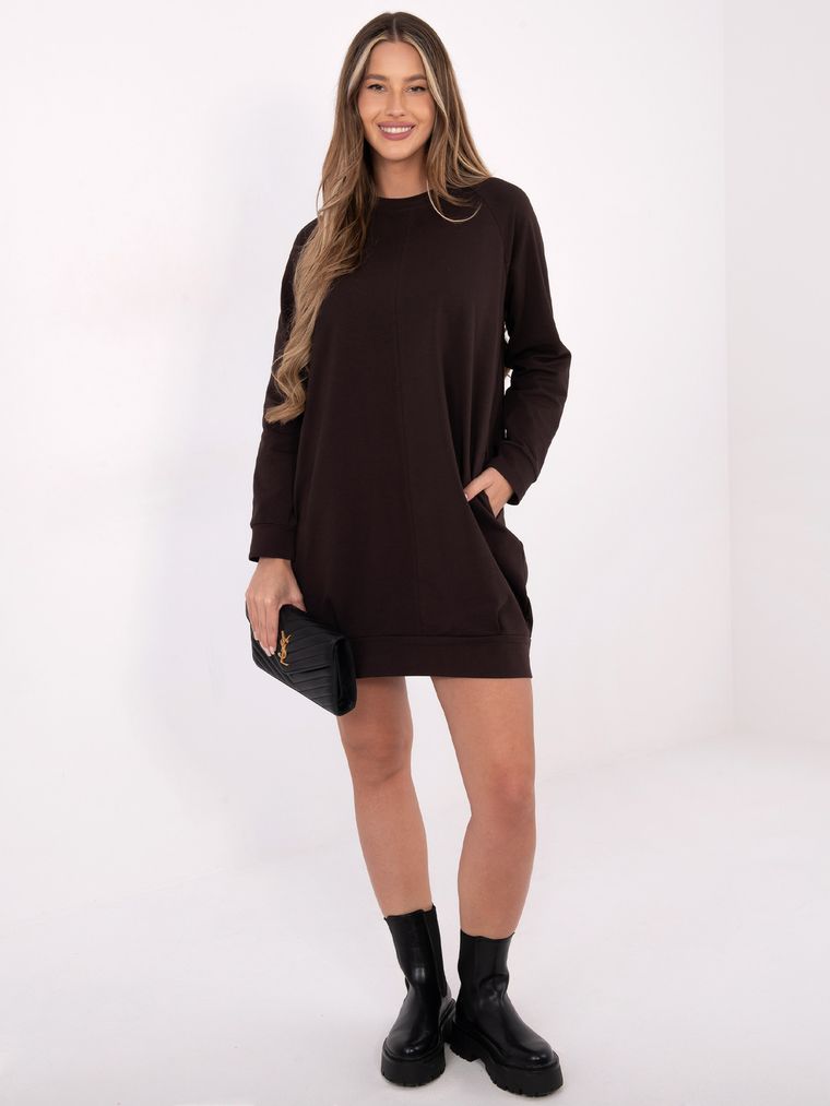 Sukienka damska, brązowa, Basic Feel Good